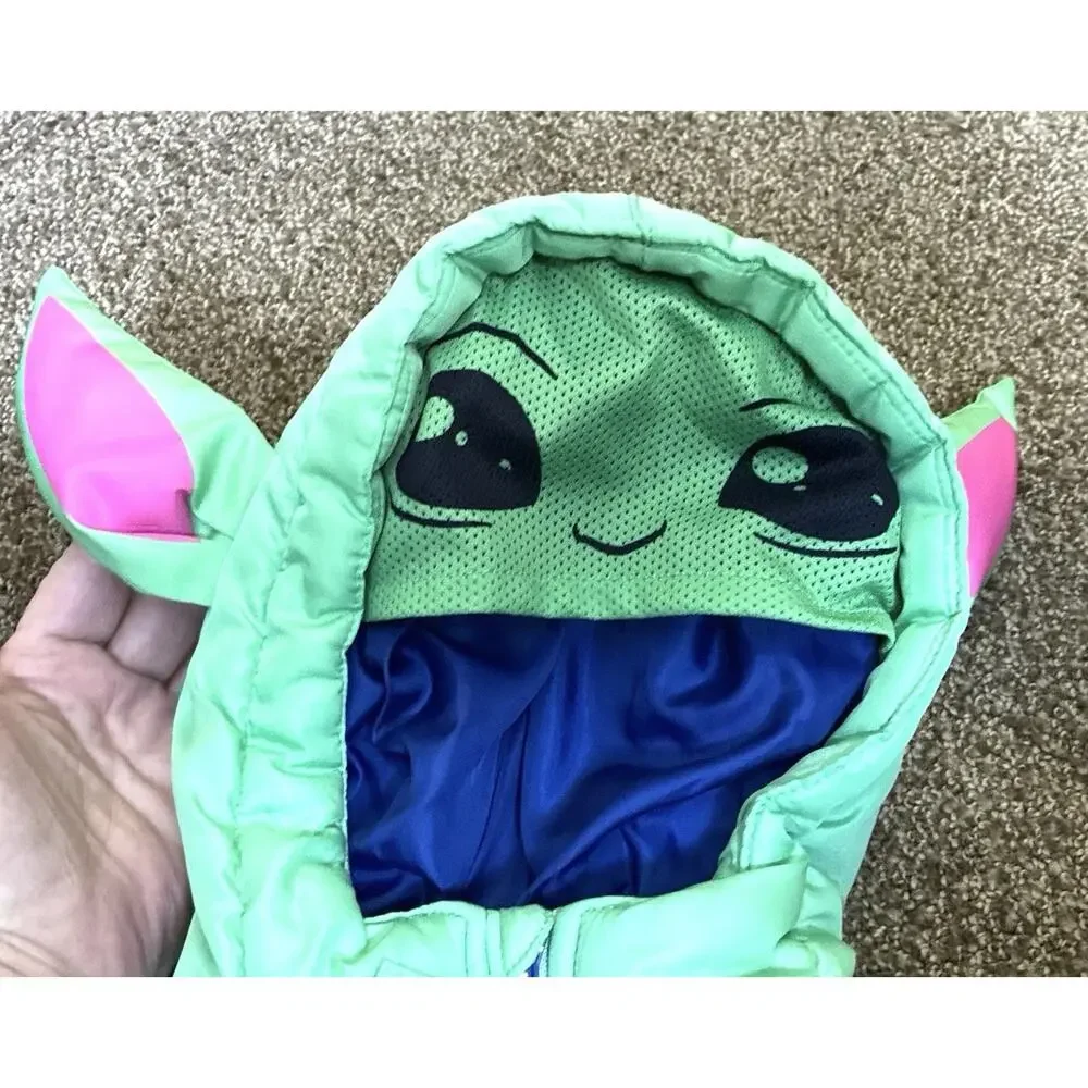Star Wars Sz 3T The Mandalorian The Child Puffy Toddler Jacket Grn/Blue Puffer